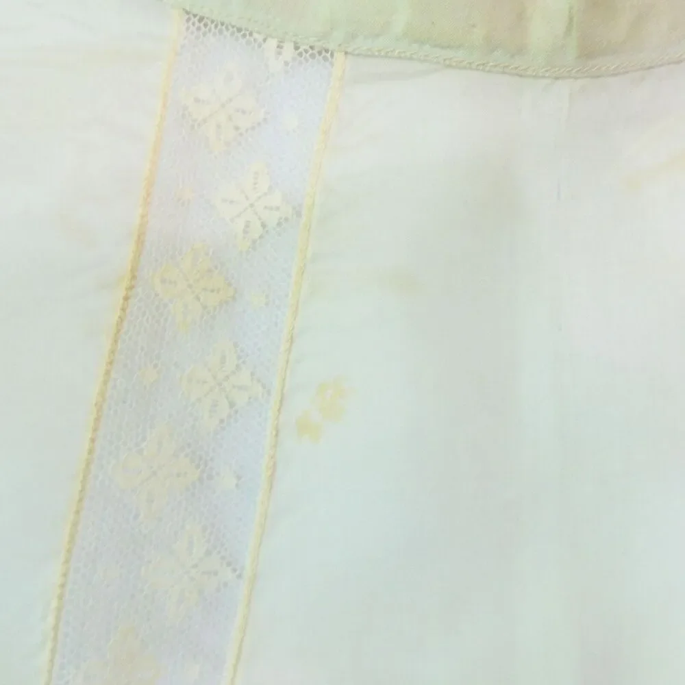 Vintage Green Dainty Lace Half‎ Apron Satin Waist Tie Coquette Cottagecore READ